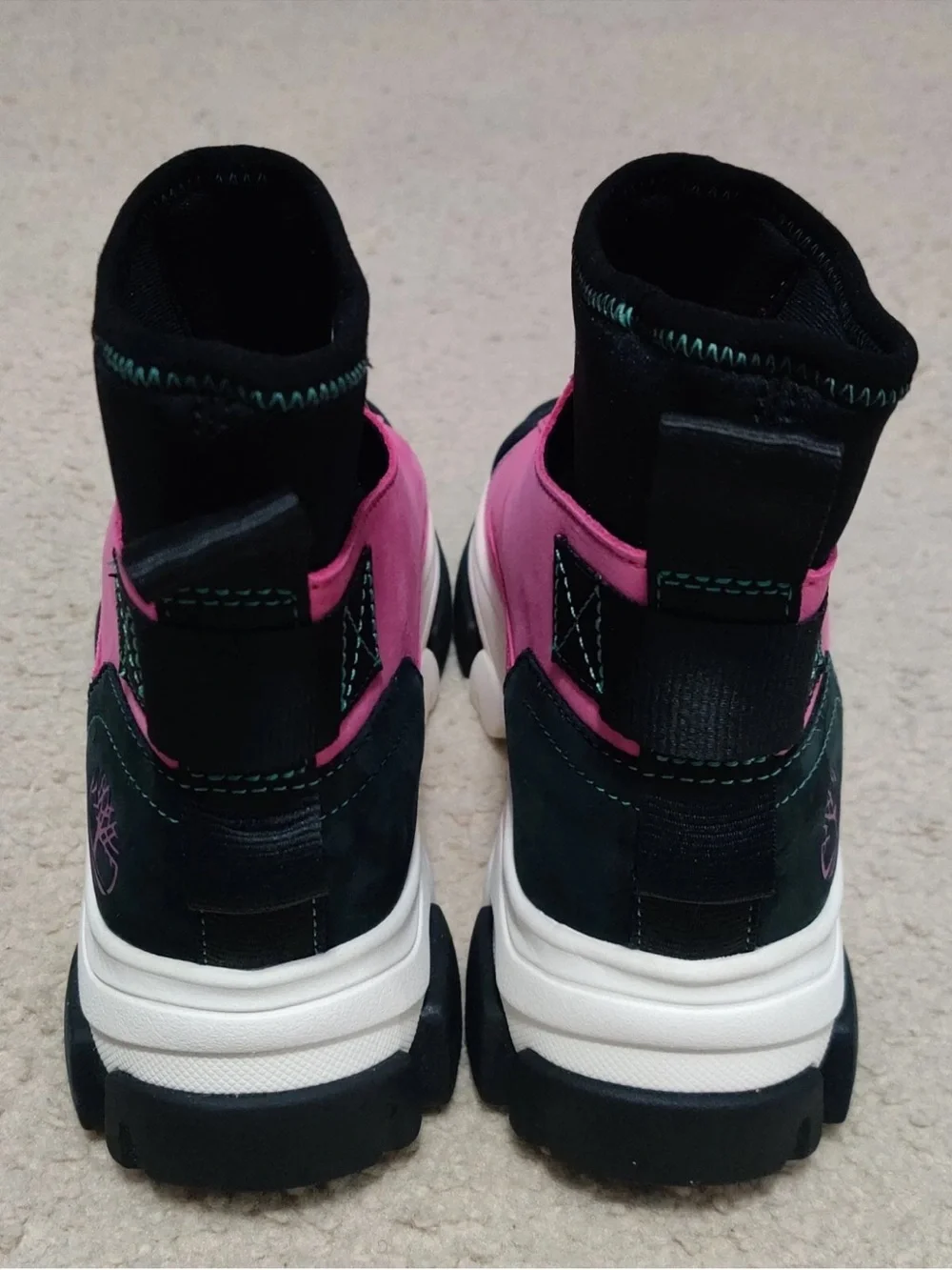 Womens Timberland Adley Way Boot Sandal Bright Pink Nubuck sz 7.5